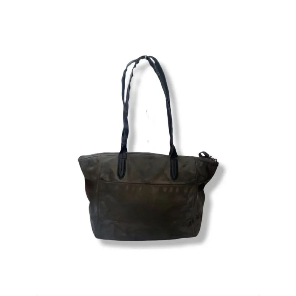 Michael Kors Canvas Leather Trim Tote Shoulder Bag